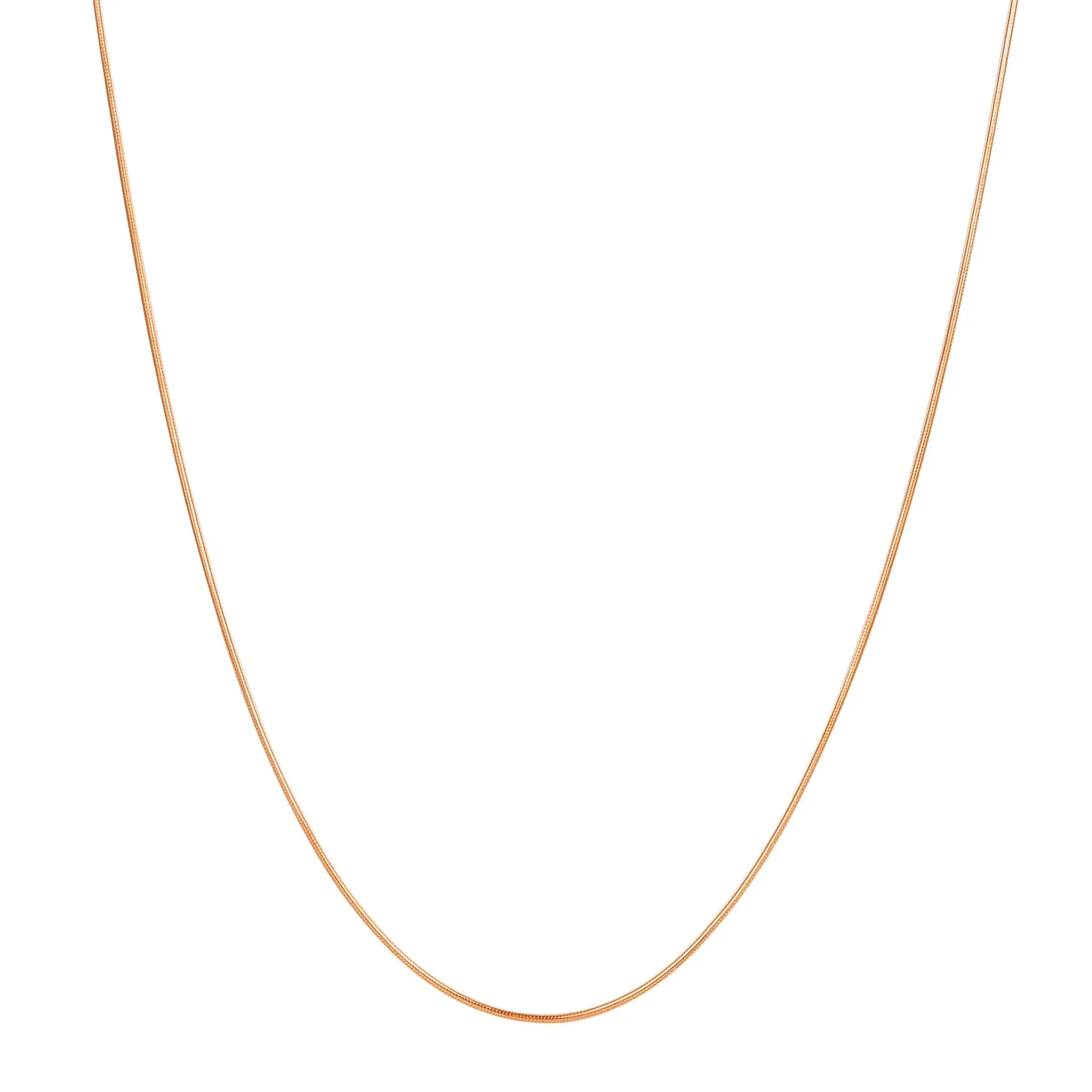Round Snake Chain Necklace Sterling Silver