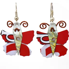 Set of 10 Tin Can Butterfly Earrings