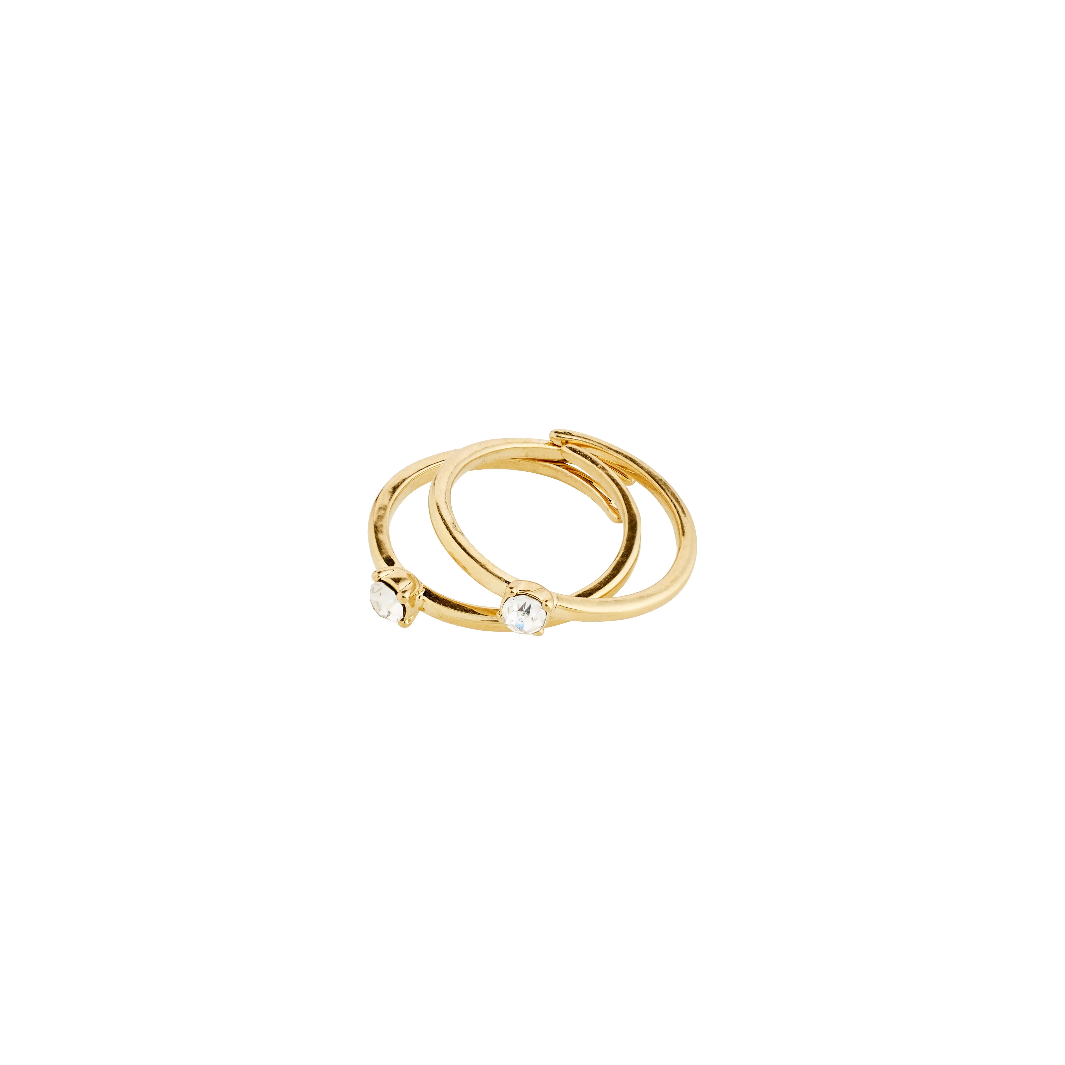 SKY rings, 2-in-1 set, gold-plated
