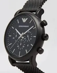 Sport Chronograph AR1968 Black Stainless Steel Quartz Men's Watch