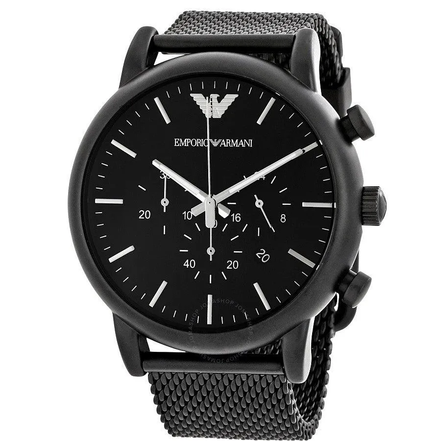 Sport Chronograph AR1968 Black Stainless Steel Quartz Men's Watch
