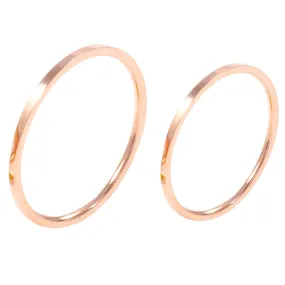 Stainless Steel Ring Set Rose Gold