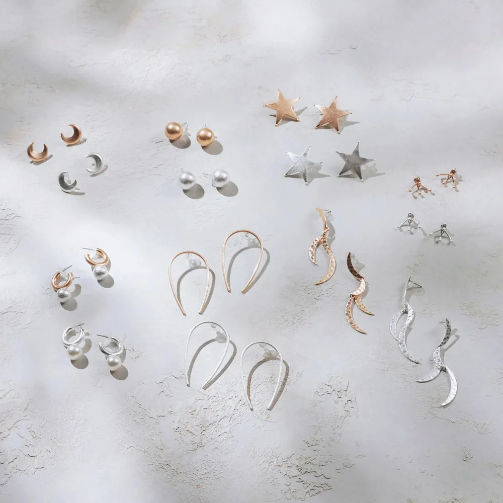 Star Light Front Back Earrings
