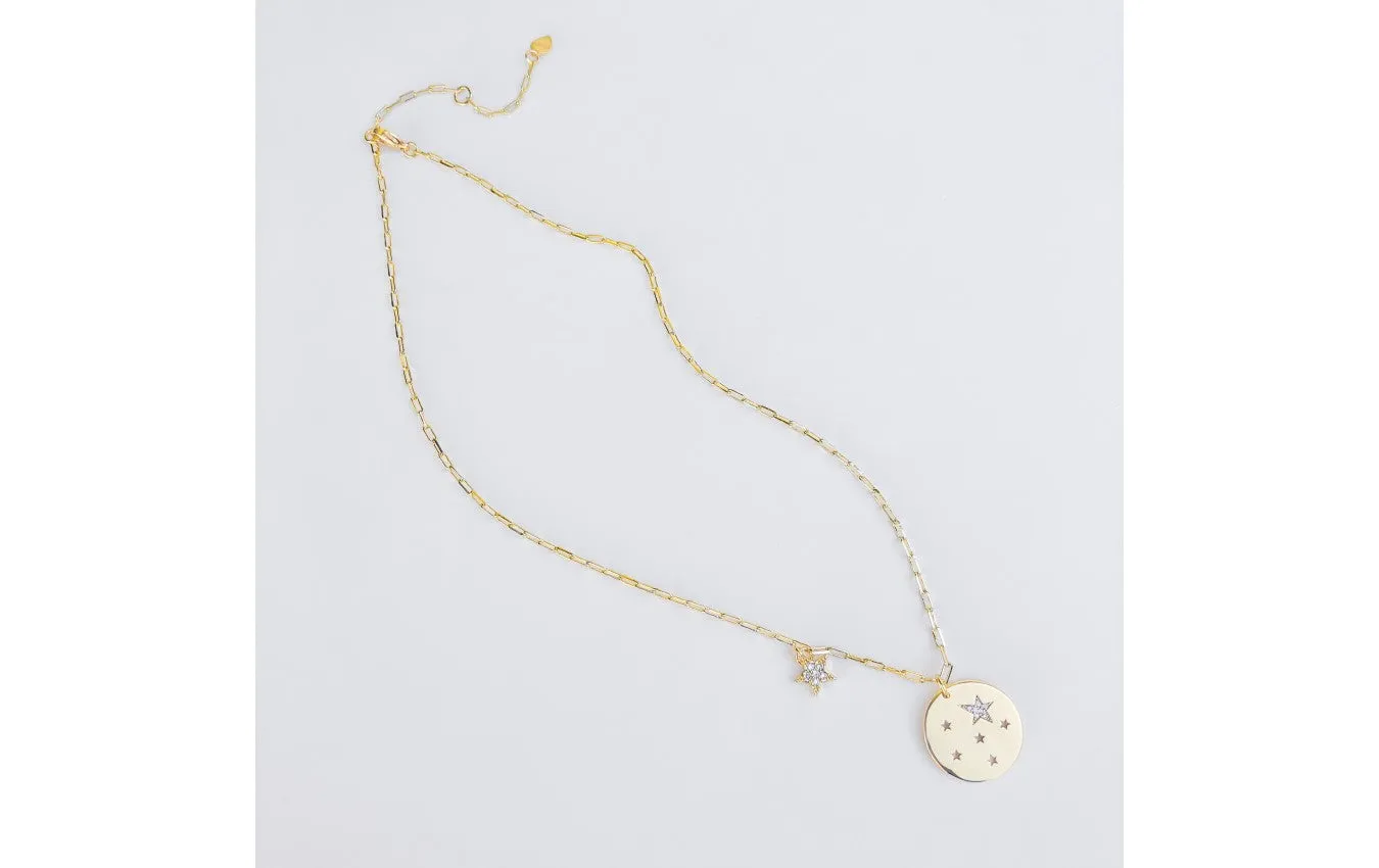 Star Shower Medallion Necklace