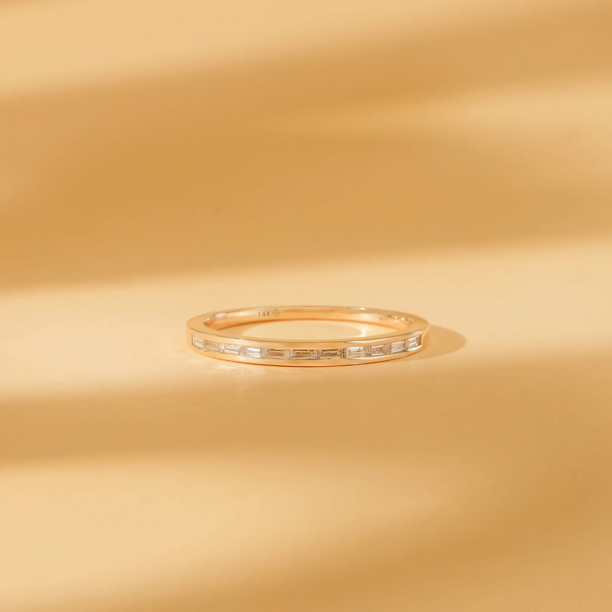 Thin Diamond Channel Set Ring, Isla