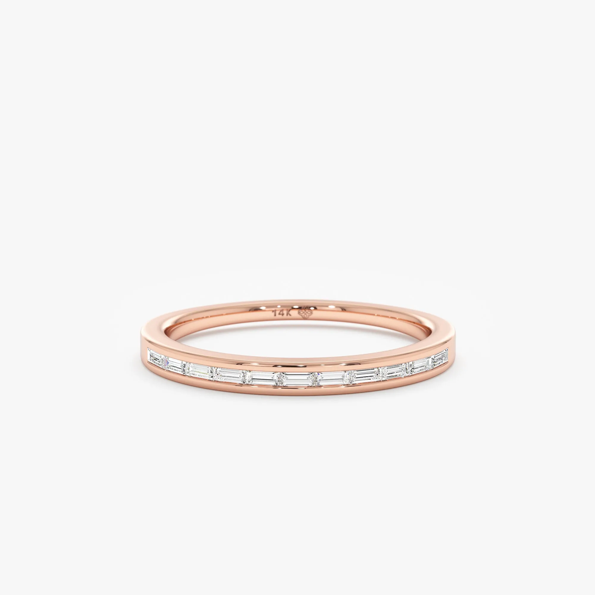 Thin Diamond Channel Set Ring, Isla