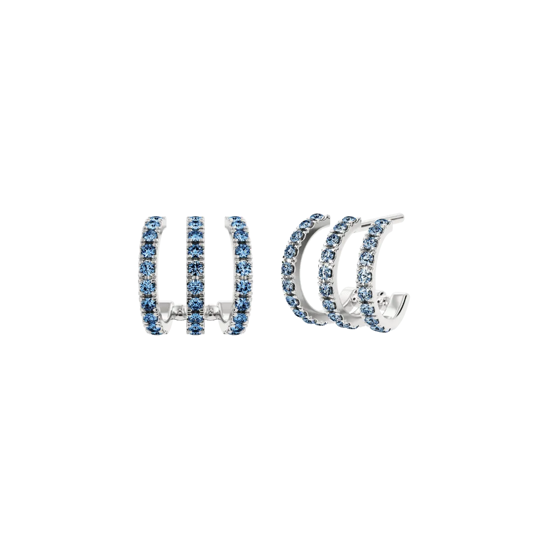 Tigris azul earrings