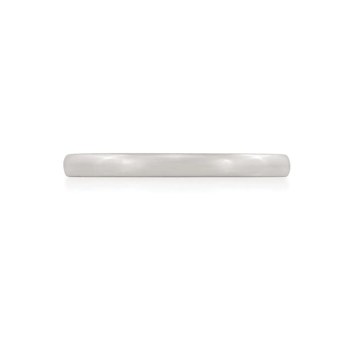 Timeless Love 2mm Polished Wedding Band - 14k White Gold