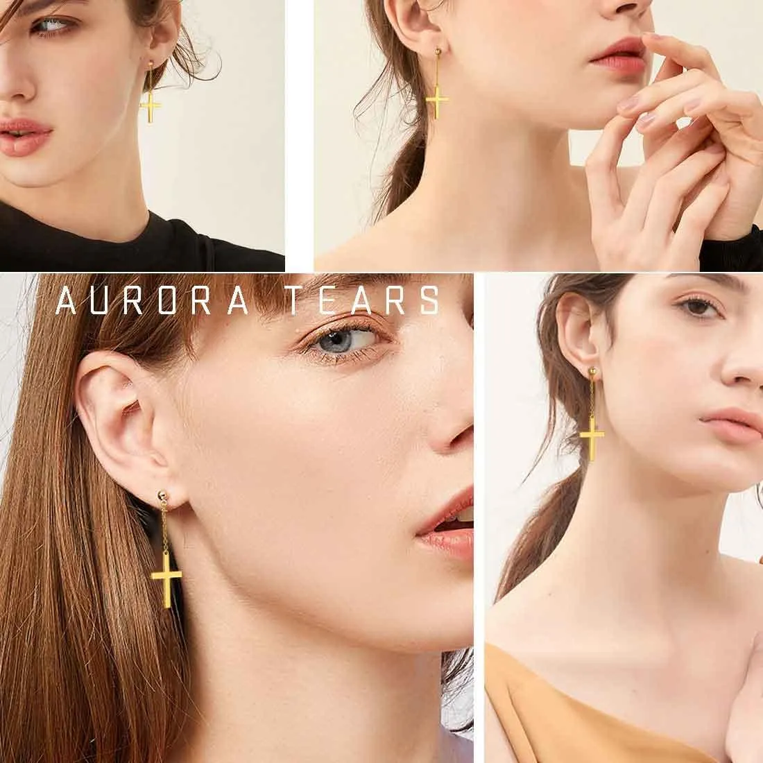 Tokyo Mart Classic Cross Dangle Earrings Women Mens Jewelry Sterling Silver