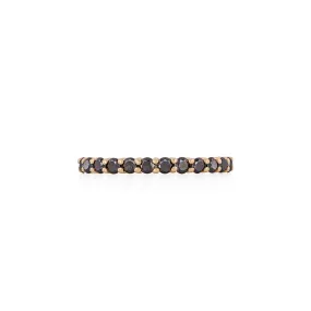 Tomorrow Black Diamond Eternity Ring - 14k Gold Polished Band
