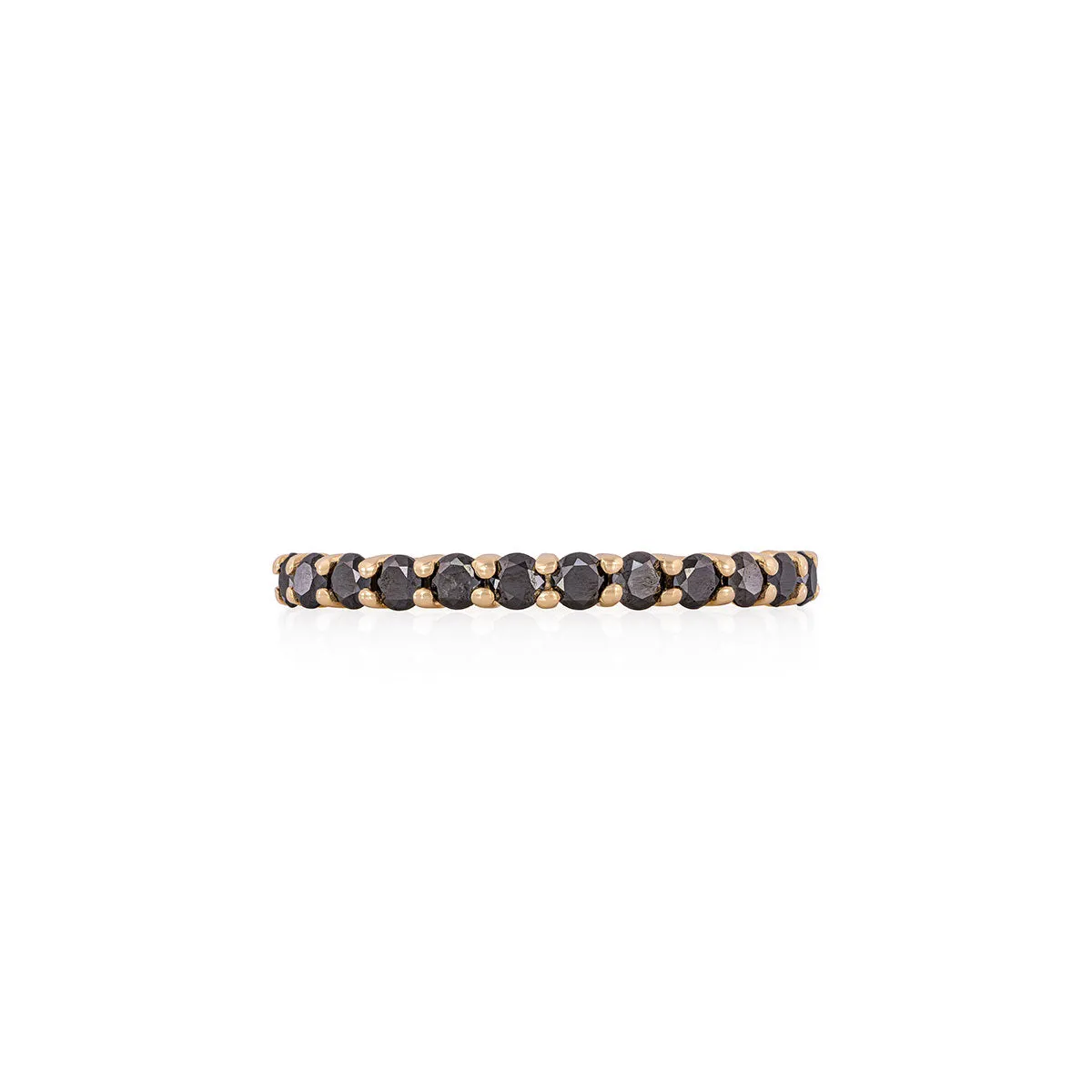Tomorrow Black Diamond Eternity Ring - 14k Gold Polished Band