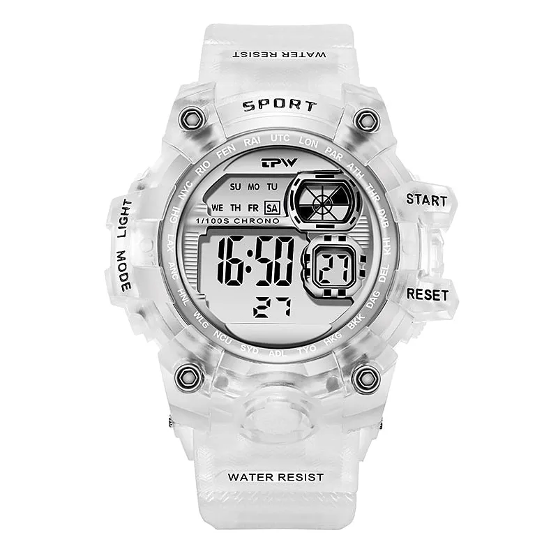 Transparent Color Digital Watches For Women