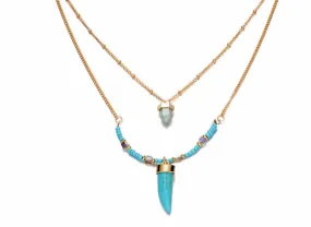 Turquoise Pendant Layer Necklace