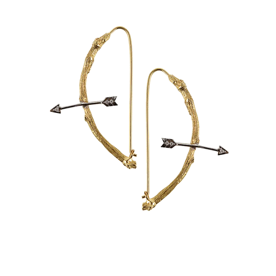 Twig and Arrow Hoop Earrings