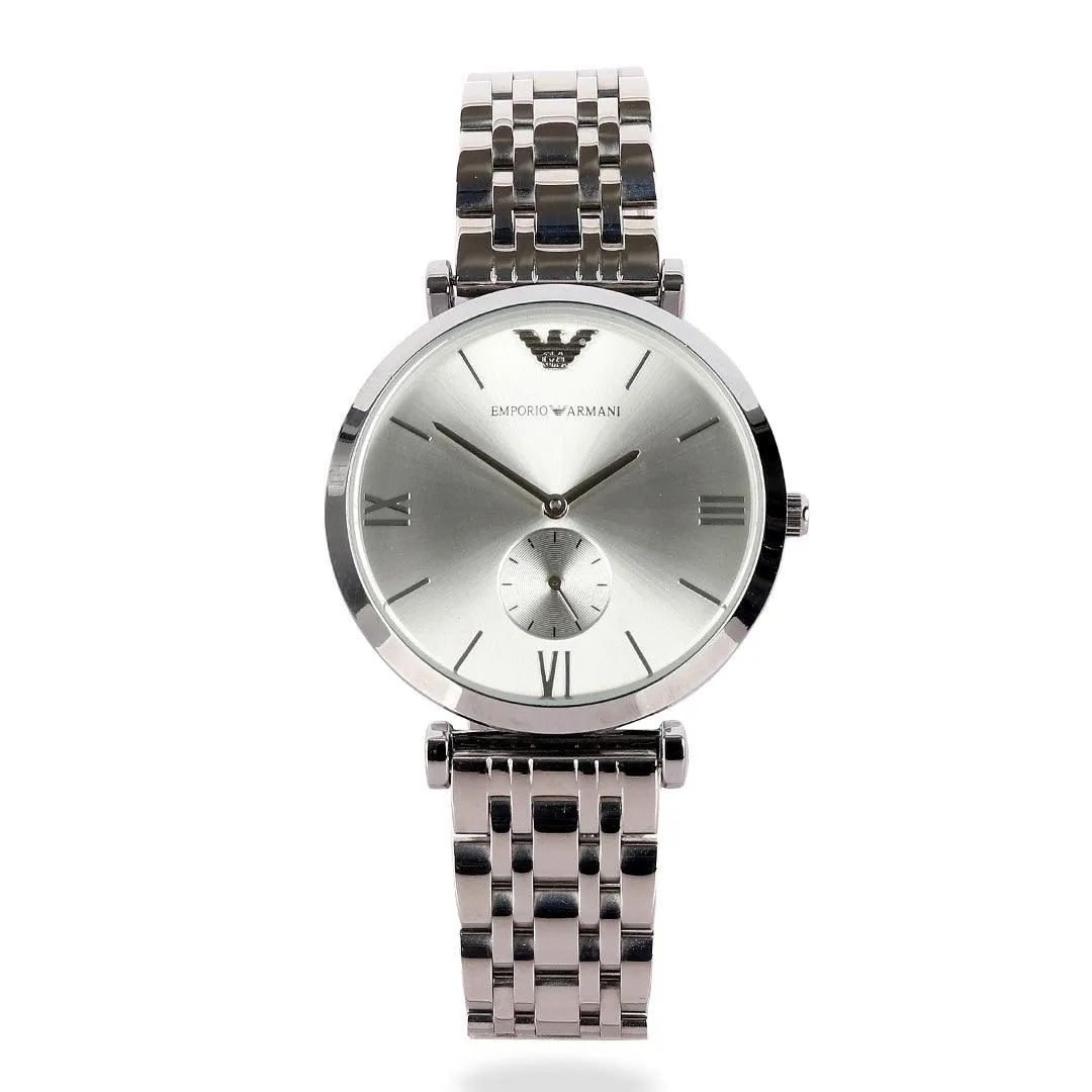 Unisex Classic Silver Steel Watch