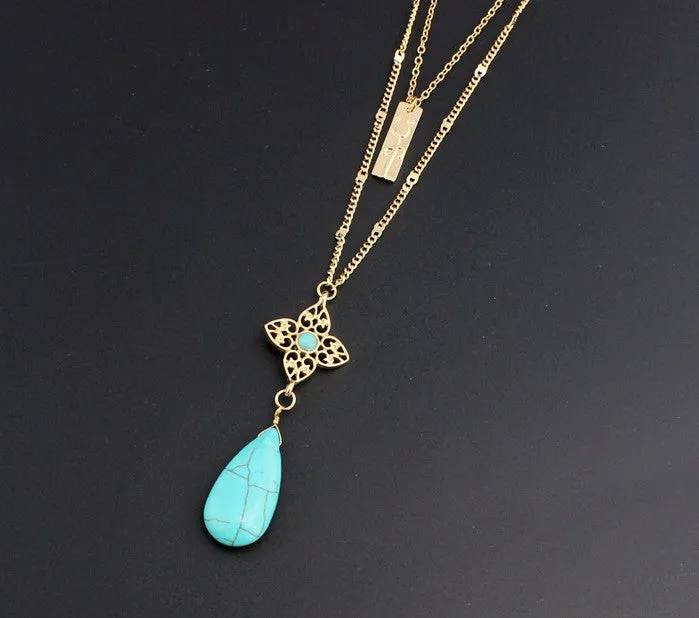 Water Drop Layer Necklace